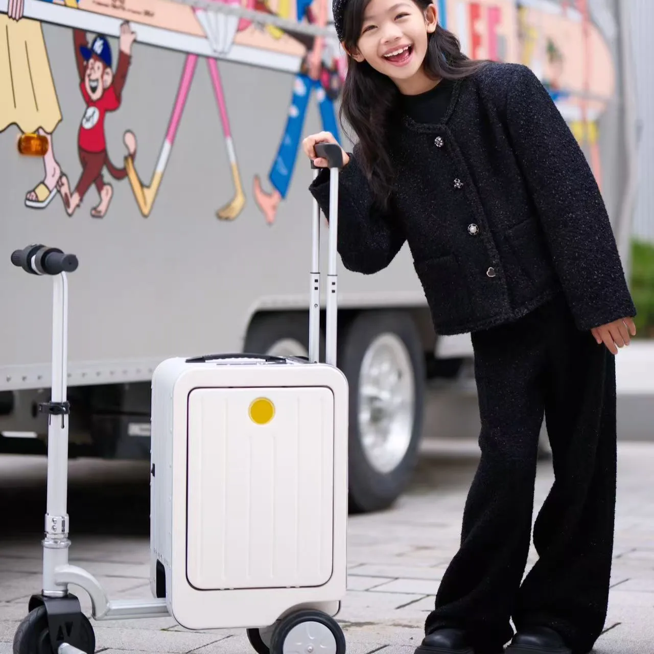 

2026 new arrivals Rechargeable Multifunctional Practical Luggage Bicycle Luggage with Extendable Pull Rod