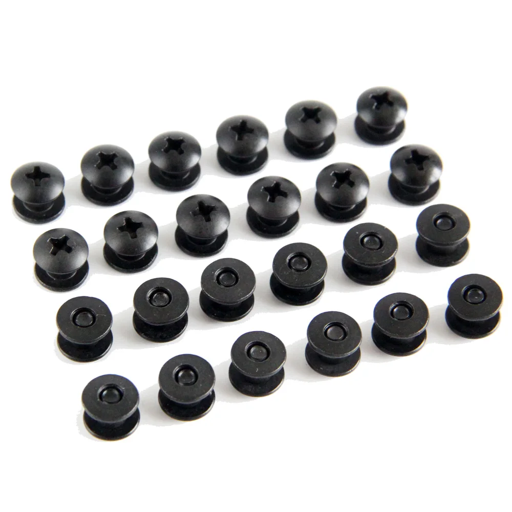 Black Steel Chicago Screw Set Cross Head Perfect for DIY Kydex and Leather Holsters Clips and Sheaths