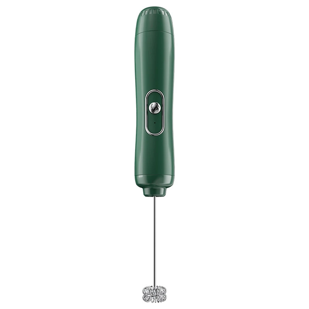Handheld Leite Frother, Foam Maker, alimentado por pilhas, portátil, sem fio, espumador, batedor de ovos, Whisk Verde, Utensílios de cozinha