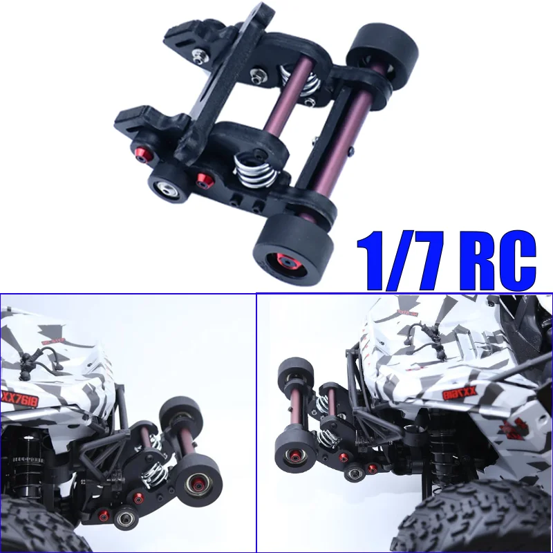 Simulation Nylon Spring Lifting Wheel for 1/7 ARRMA RC FIRETEAM 6S 4X4 Buggy Car