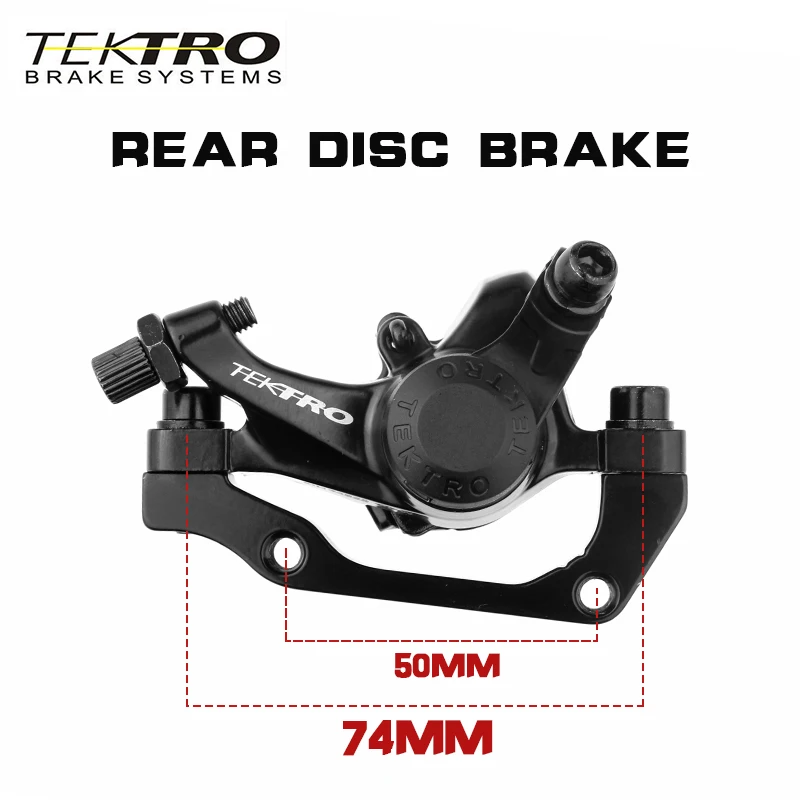 Tektro MD-M280 Mountain Bike Line Pull Disc Brake Caliper Front/Rear Aluminum Alloy MTB Mechanical Disc Brake With 160mm Rotor