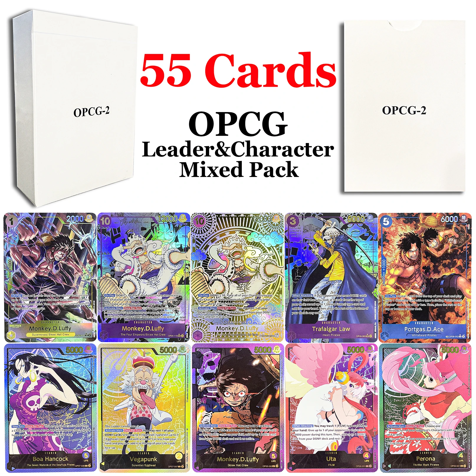 

24/30/55Pcs Anime ONE PIECE card OPCG OP05/EB02 Luffy Perona Uta Vegapunk Hancock Trading Collection Card for Children GiftToys