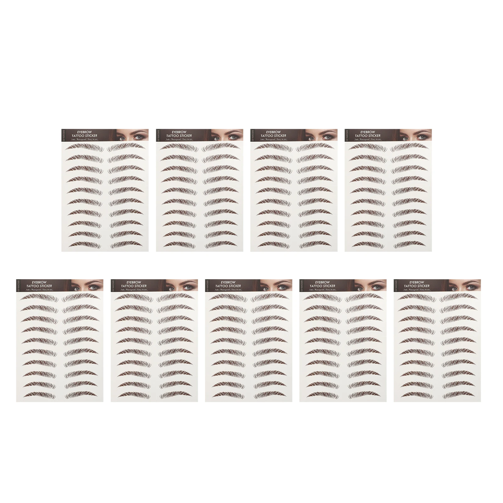 Waterdichte wenkbrauwstickers nepstencils make-up tijdelijke tatoeages overdracht imitatie 6D haarachtige sticker voor schaars