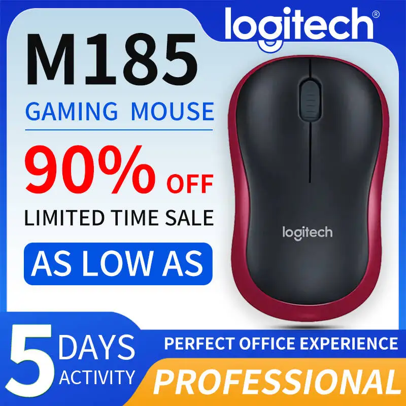 

Logitech M185 Professional Office Mouse is compact, quiet, convenient to carry, comfortable to touch, and specifically designed2
