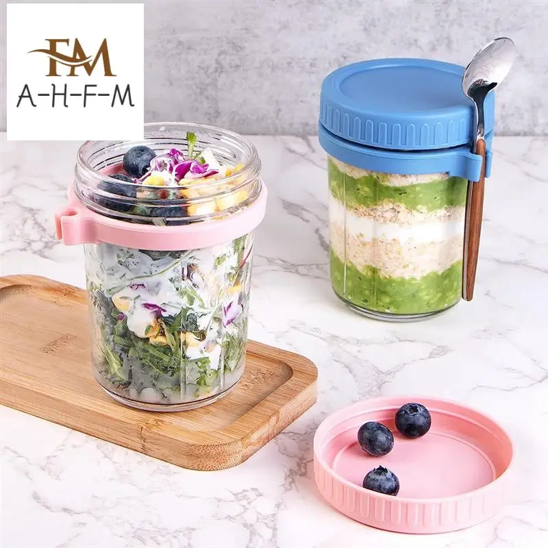 

Glass Overnight Oats Jars Overnight Oats Container With Lids And Spoon 4 Pack Jars For Overnight Oats, Overnight Oats Jars