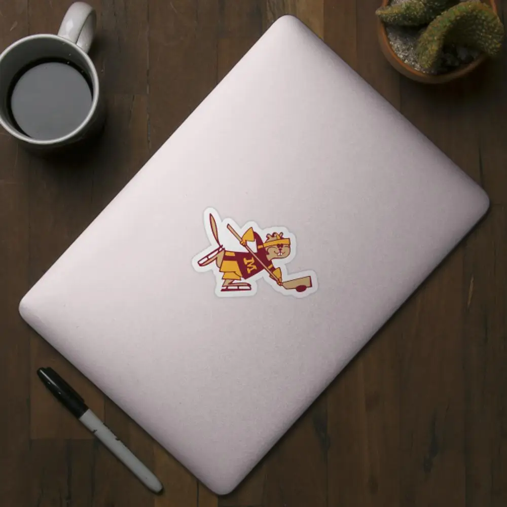 Minnesota Golden Gophers Hockey Sticker for Laptop Decor Bedroom Car Cute Cartoon Art Fashionable Public Suitcase