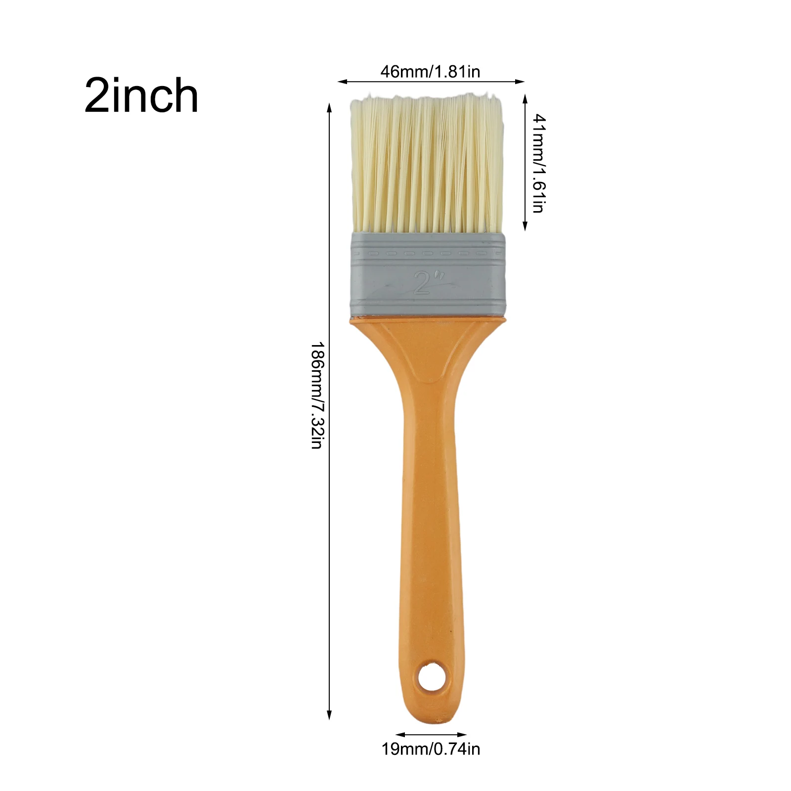 Comfortable To Hold Furniture Paint Brush DIY Paint Brush for versatile Use Comfortable Grip Nylon Bristles Easy To Clean
