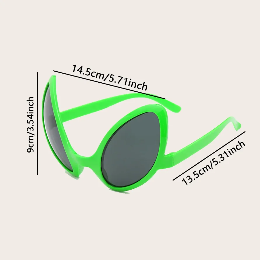 Green Alien Martian Quirky Sunglasses 2D Optical Glasses Adults Kids Party Funny Supplies Decoration Fashion Accessories