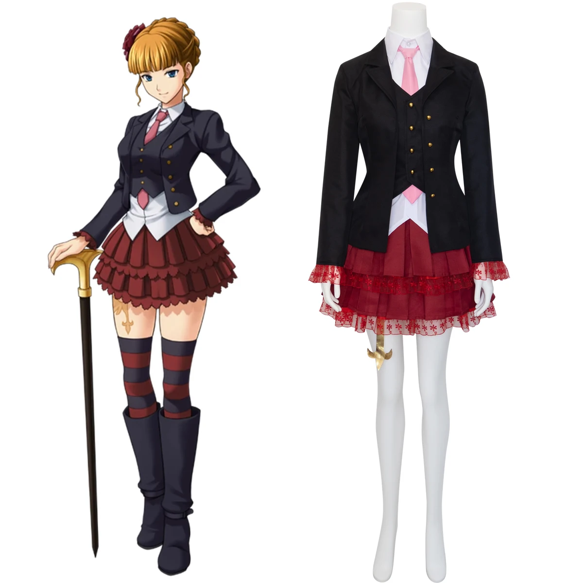 

Umineko no Naku Koro ni When They Cry Beatrice Cosplay Costume Human Form Uniform Outfit Dress