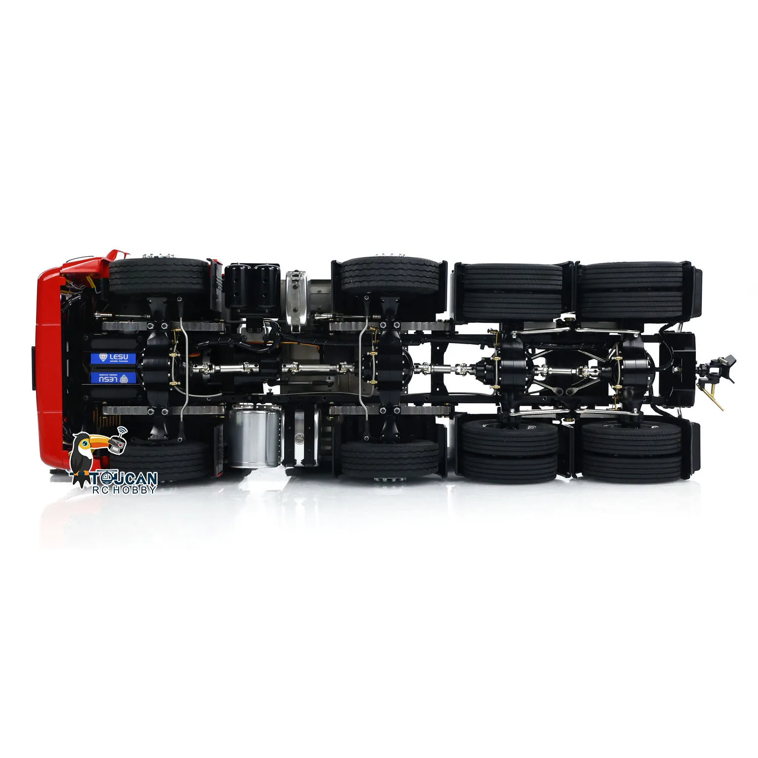 LESU 1/14 8*8 페인티드 RC 트랙터 트럭 자동차 모델 금속 섀시 (캐빈 서보 540 모터 기어박스 라이트 사운드 시스템 컨트롤러 포함)