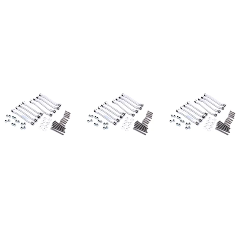 

B24C-3X Metal Chassis Pull Rods Drag Link Suspension For MN D90 D91 D96 D99 D99S MN90 MN99S 1/12 RC Car Upgrade Parts,Silver