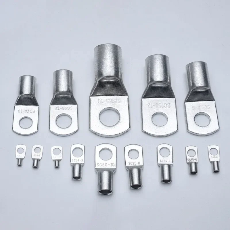 SC2.5/4/6/10/16/25/35-4/5/6/8/10/12 Copper Battery Bolt Screw Hole Ring Connector Wire Cable Lug Crimp Terminal