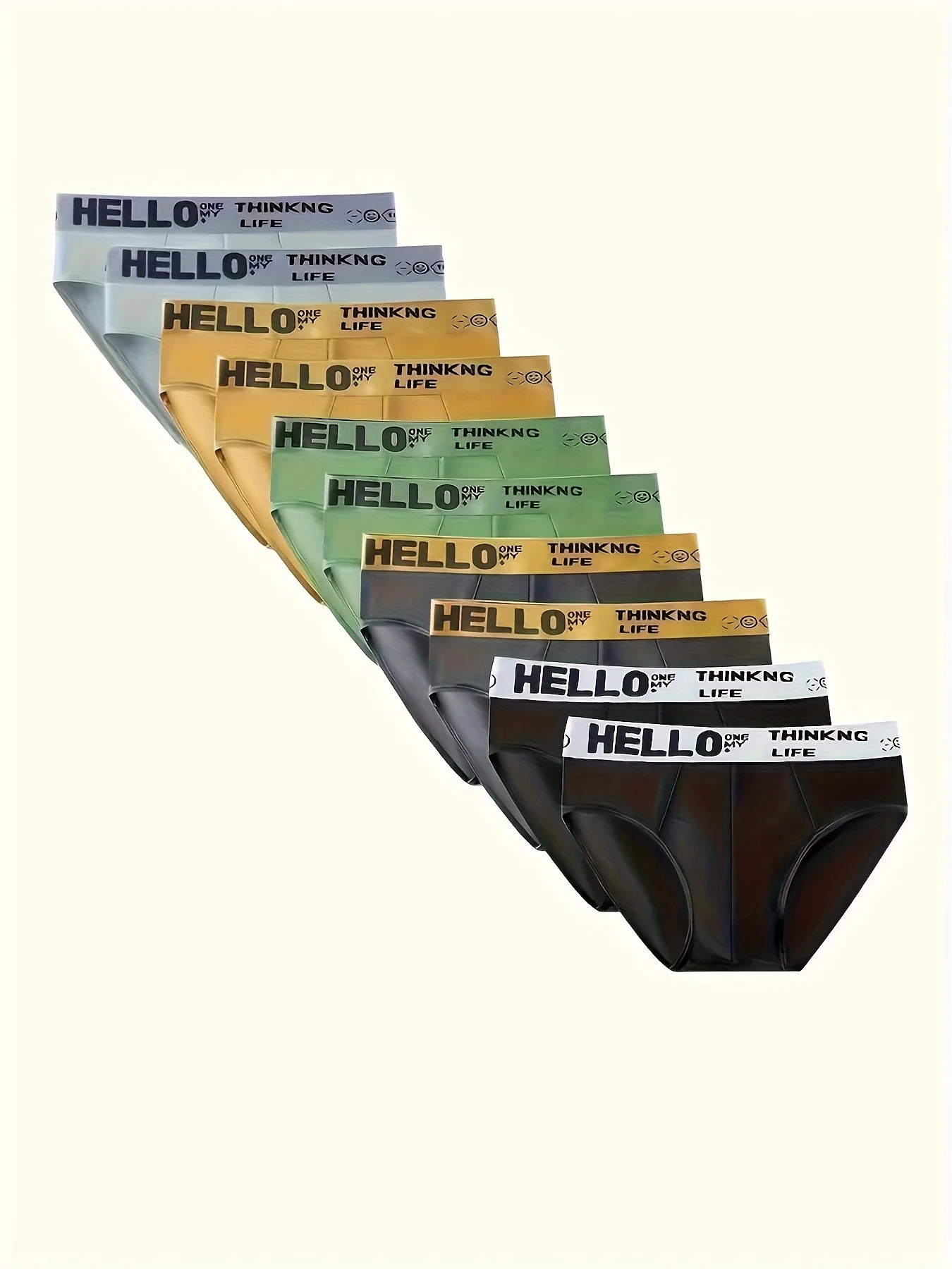 

10 шт. Мужские трусы Дышащие, модные, повседневные и удобные. Модные трусы для подростков ежедневного использования.