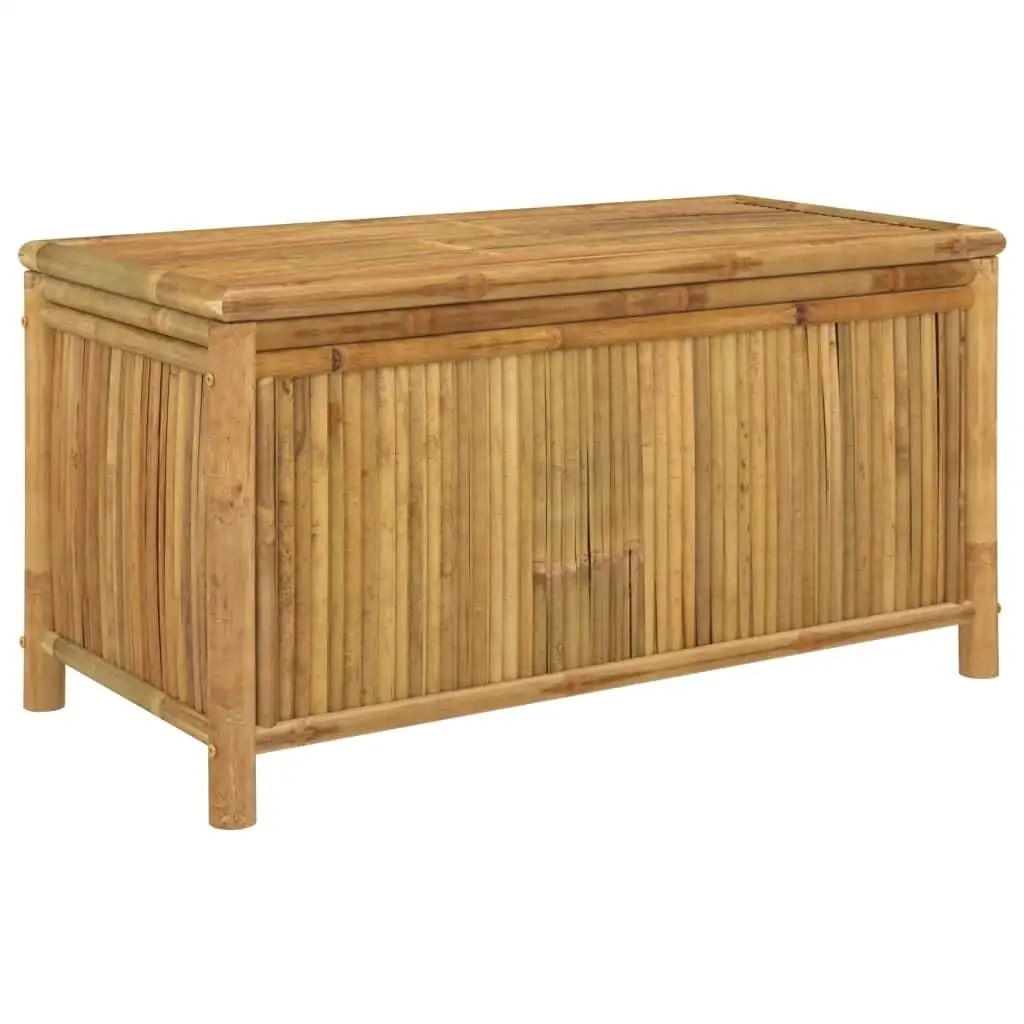 43.3x20.5x21.7 Outdoor Bamboo Storage Box for Patio - Stylish Garden Organizer