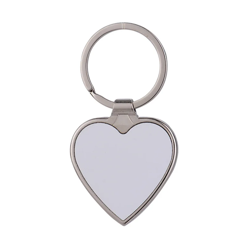 Metal Keychains Sublimation Blanks Love&Round&Rectangle Shapes Keyring Zinc Alloy Key Chains ForHeat Transfer Print LOGO