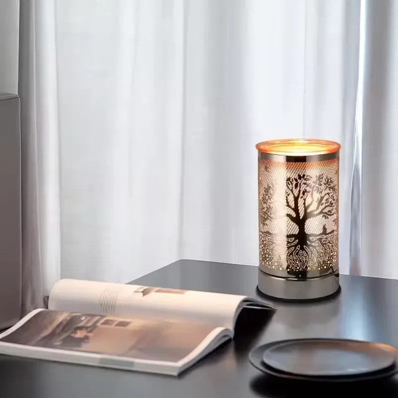 Electric Metal Aromatherapy Diffuser Desktop Scented Candle Warmer Lamp Elegant Home Decor Fashionable Interior Design