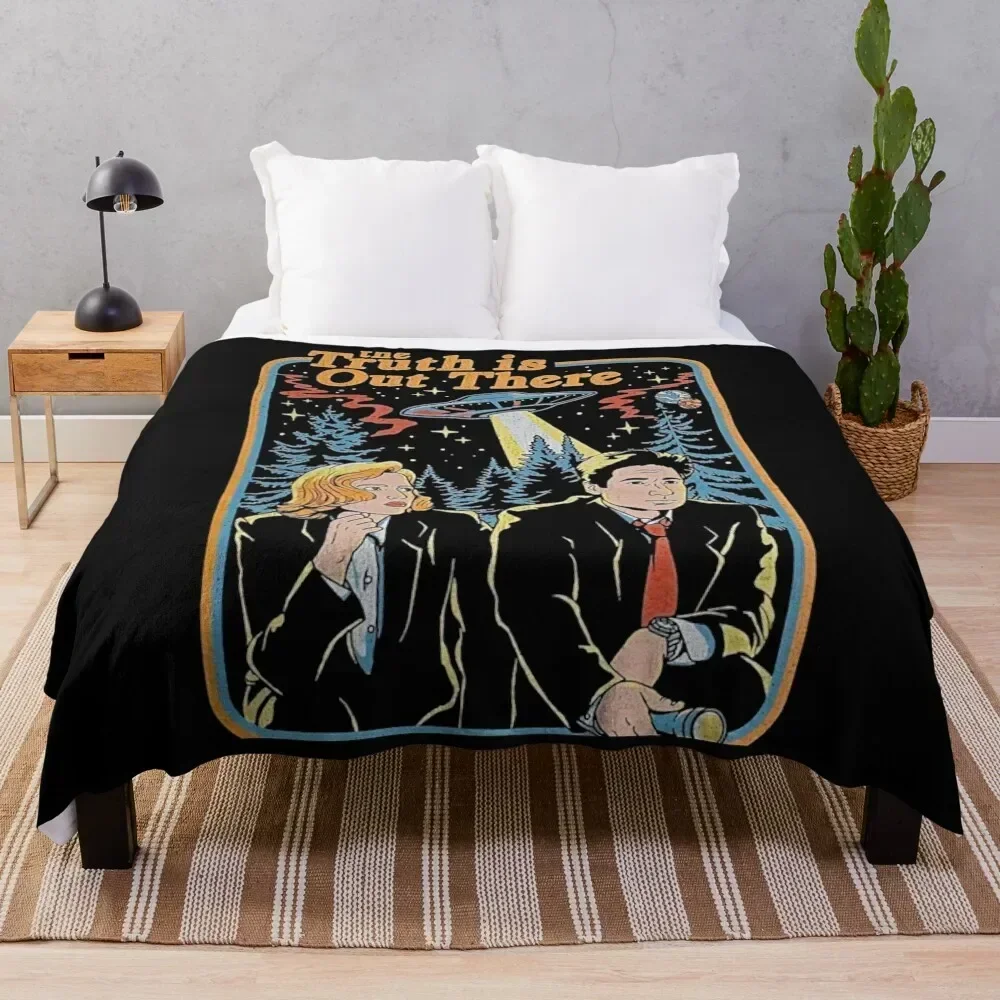 The truth is out there - X Files funny, The truth is out there - X Files is hilarious Throw Blanket Warm Tourist Blankets