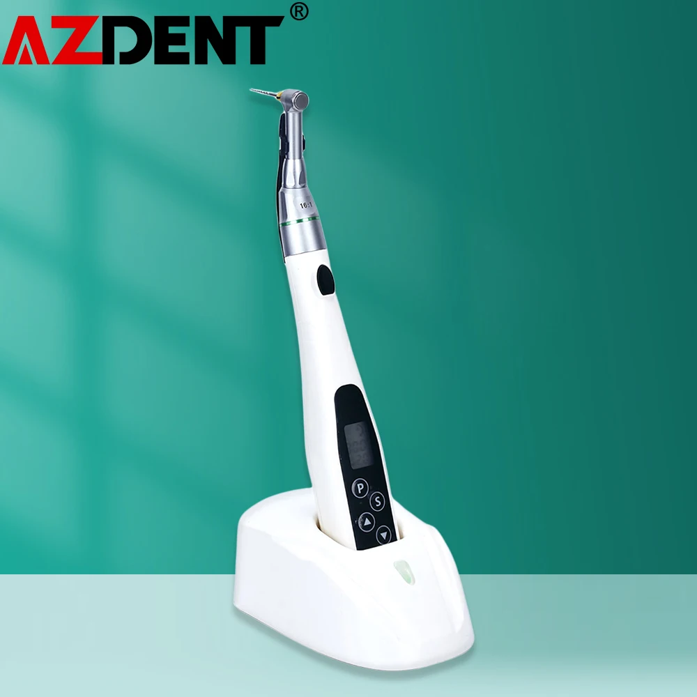 

Dental LED Wireless Mini 16:1 Reduction Contra Angle Endo Motor Endodontic Treatment 6 Kinds of Procedures Handpiece