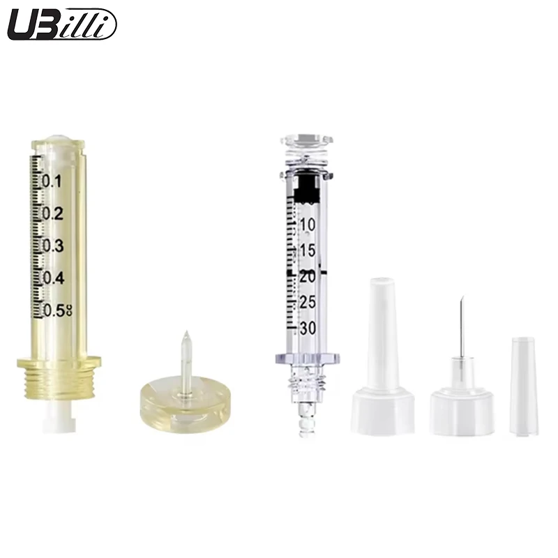 

UBilli 0.3&0.5ml Disposable Syringe Ampoule Head Hyaluron Pen Lip Filler Lifting Hyaluronic Gun Filler Injection Ampoule Head