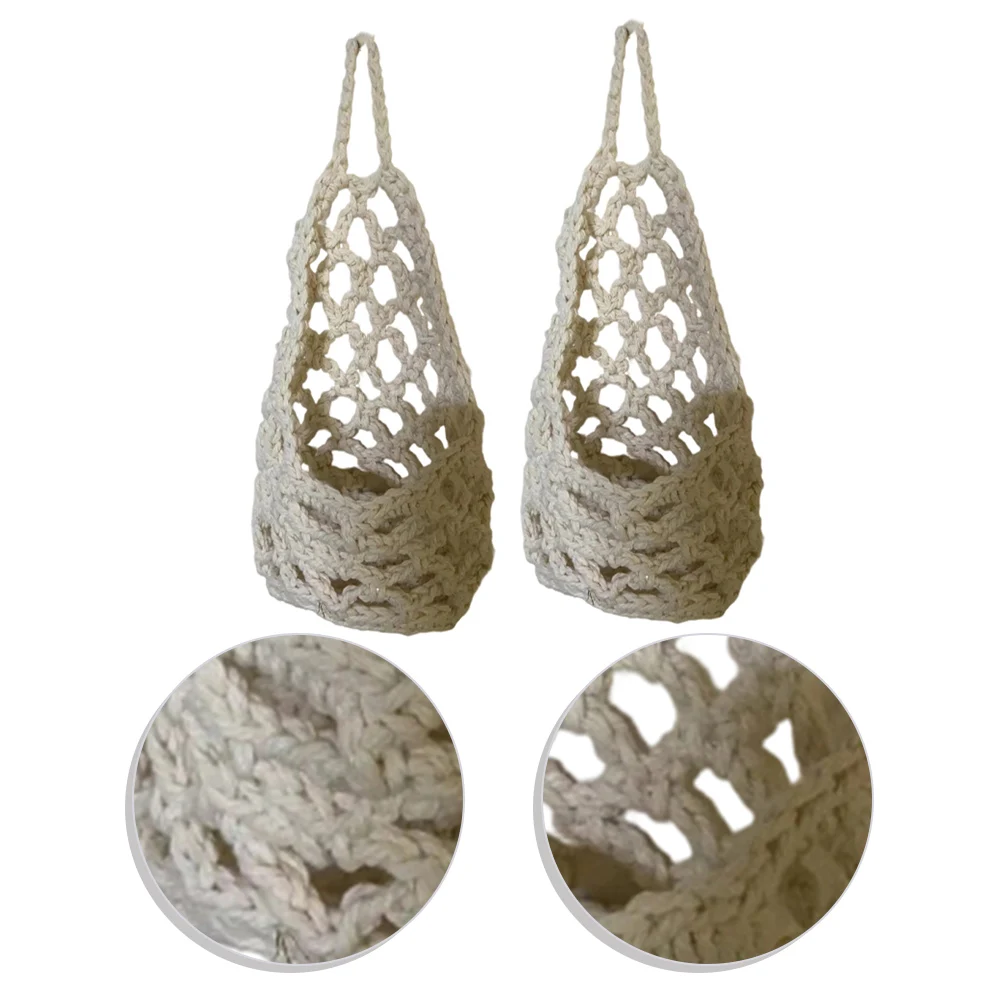 Dual Use Hanger 9.25*4.33in 23.5*11cm Boho Macrame Hanger Macrame Knot Design Minimalist Aesthetic Bohemian Style For Patio