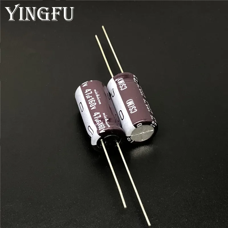 5Pcs/50Pcs NICHICON CS Series 10x20mm 160V47uF High Ripple Current High Reliability Aluminum Electrolytic capacitor