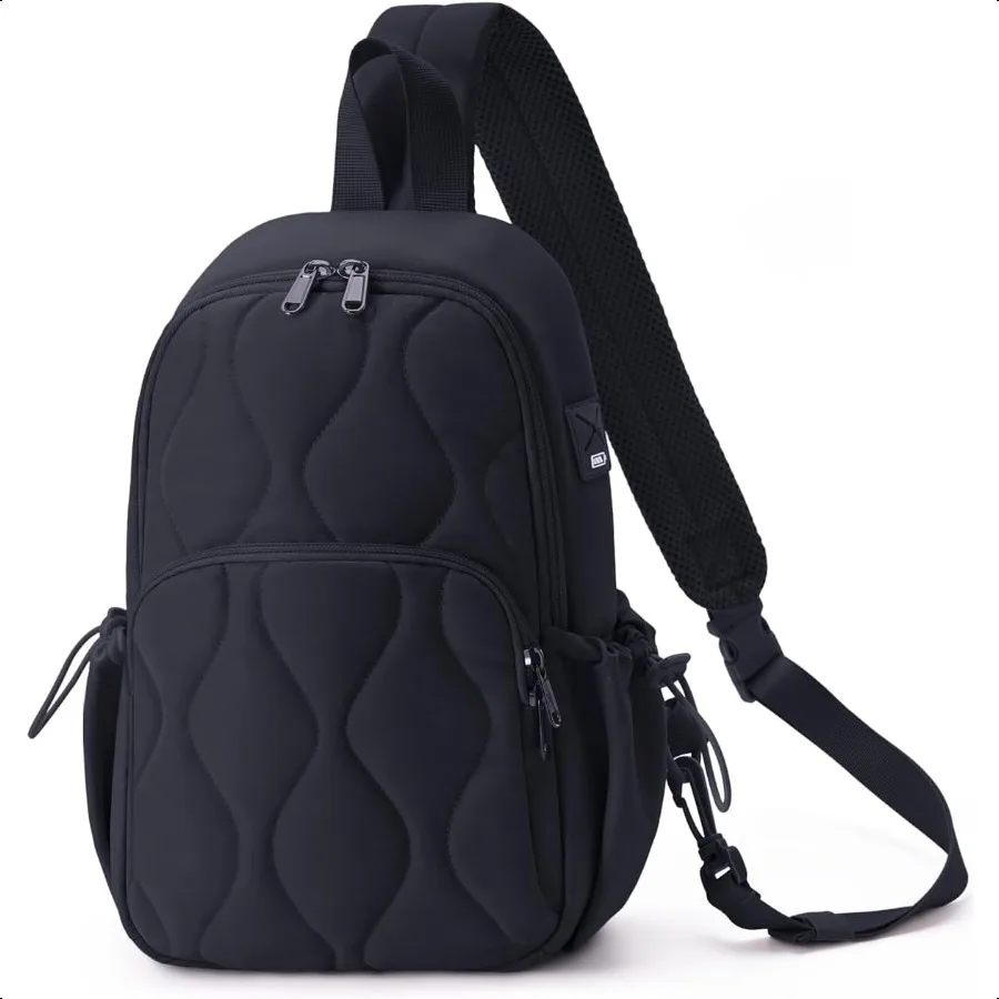 

Sling Bag for Women Lightweight Quilted Crossbody Bag Fits for 11 Tablet with Breathable Back Panel Anti Theft Pocket Padded St