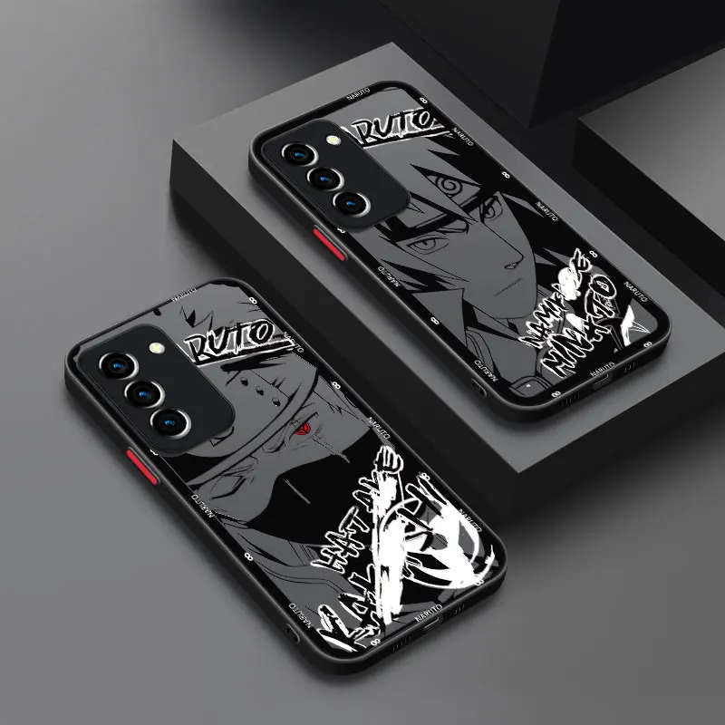 Black N-Narutos Art Frosted Translucent Phone Case For Samsung Galaxy A03 Core A02 A10 A12 A20 A21 A50 A70 S A01 A04E A05 A11