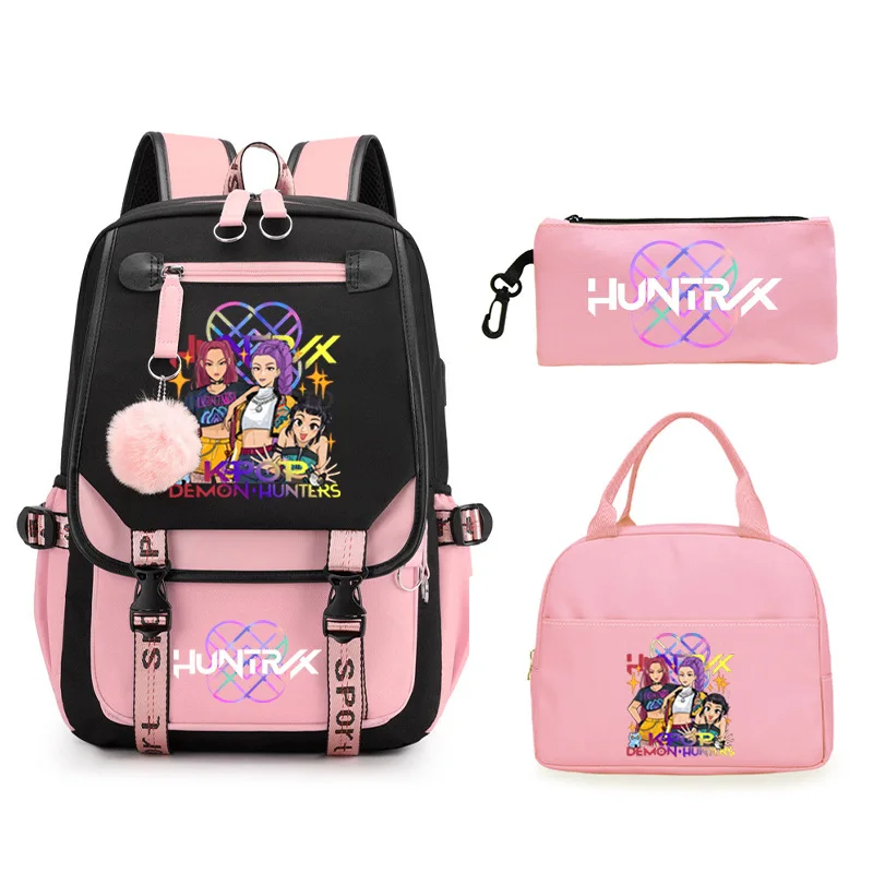 KPop Demon Hunters Rugzakken Studenten Rugzak met grote capaciteit K-Pop Demon Hunters Fans Gift Meisjes Schooltassen Reisrugzak