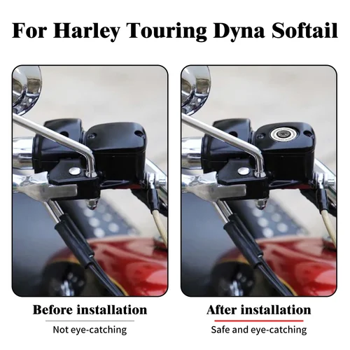 Imagen 2 del producto Cubierta del cilindro delantero principal del freno de la motocicleta para Harley Softail Fat Boy Slim Touring Road King Street Glide FLHT Dyna Low Rider