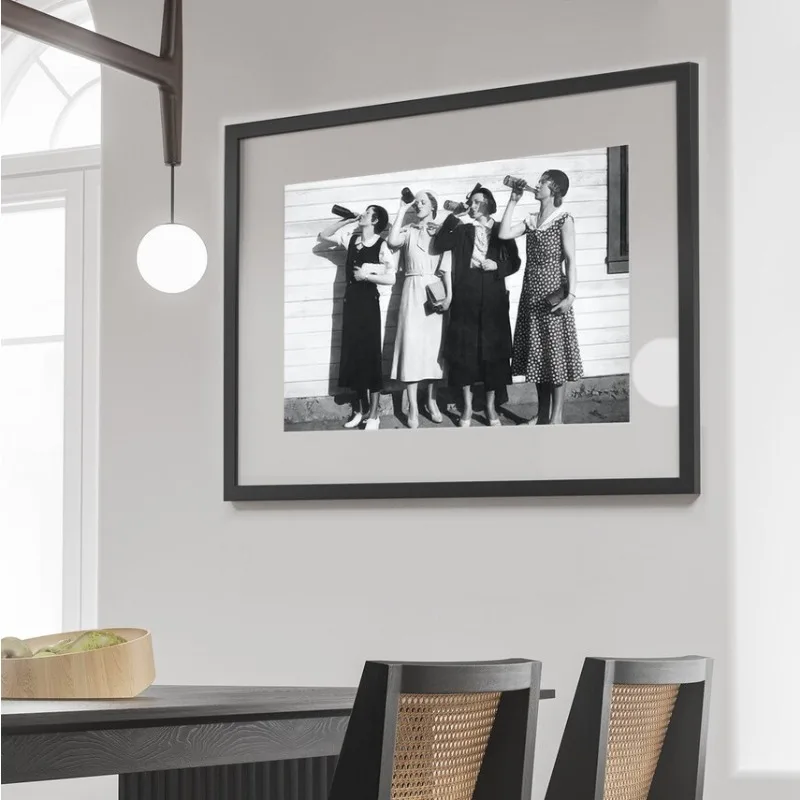 Black White Vintage Cocktail Beer Drinking Cheers Poster Prohibition Photo Canvas Painting Wall Art Brewery Bar Cart Home Decor