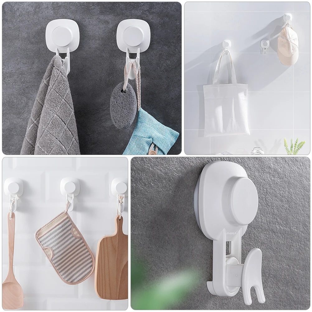 

2 Pcs Stainless Suction Cup Hook Towel Hooks for Bathrooms Window Abs Heavy Duty