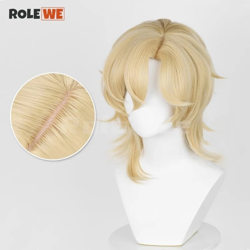 Perruque cosplay Aventurine Game pour homme, cheveux courts, bonnet de perruque gratuit