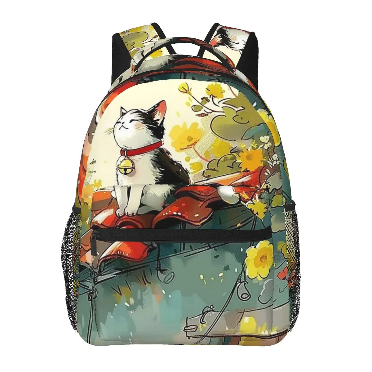 

Elegant Kitten Pattern Student Backpack School Bag Hiking Travel Daypack for Men Women Fashion Bookbag Shoulder Bags