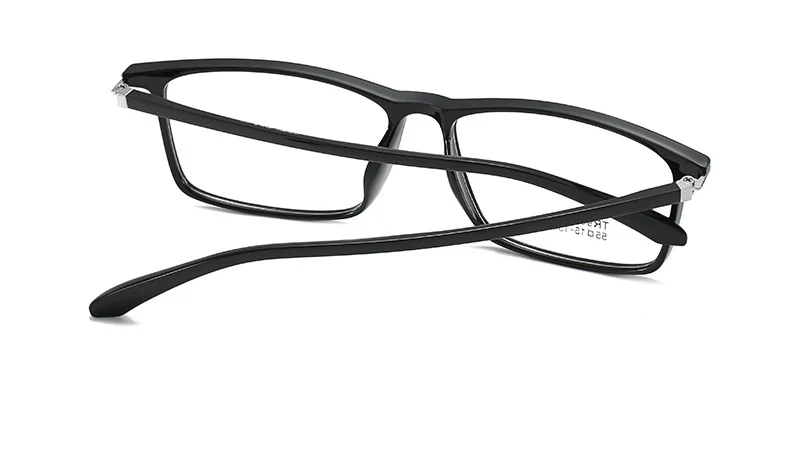 Photochrome oder blaues Licht blockierende Myopiebrille, verschreibungspflichtig -0,5 bis -10, anpassbar, für Damen und Herren, quadratischer TR90-Rahmen F118 – Detail 15
