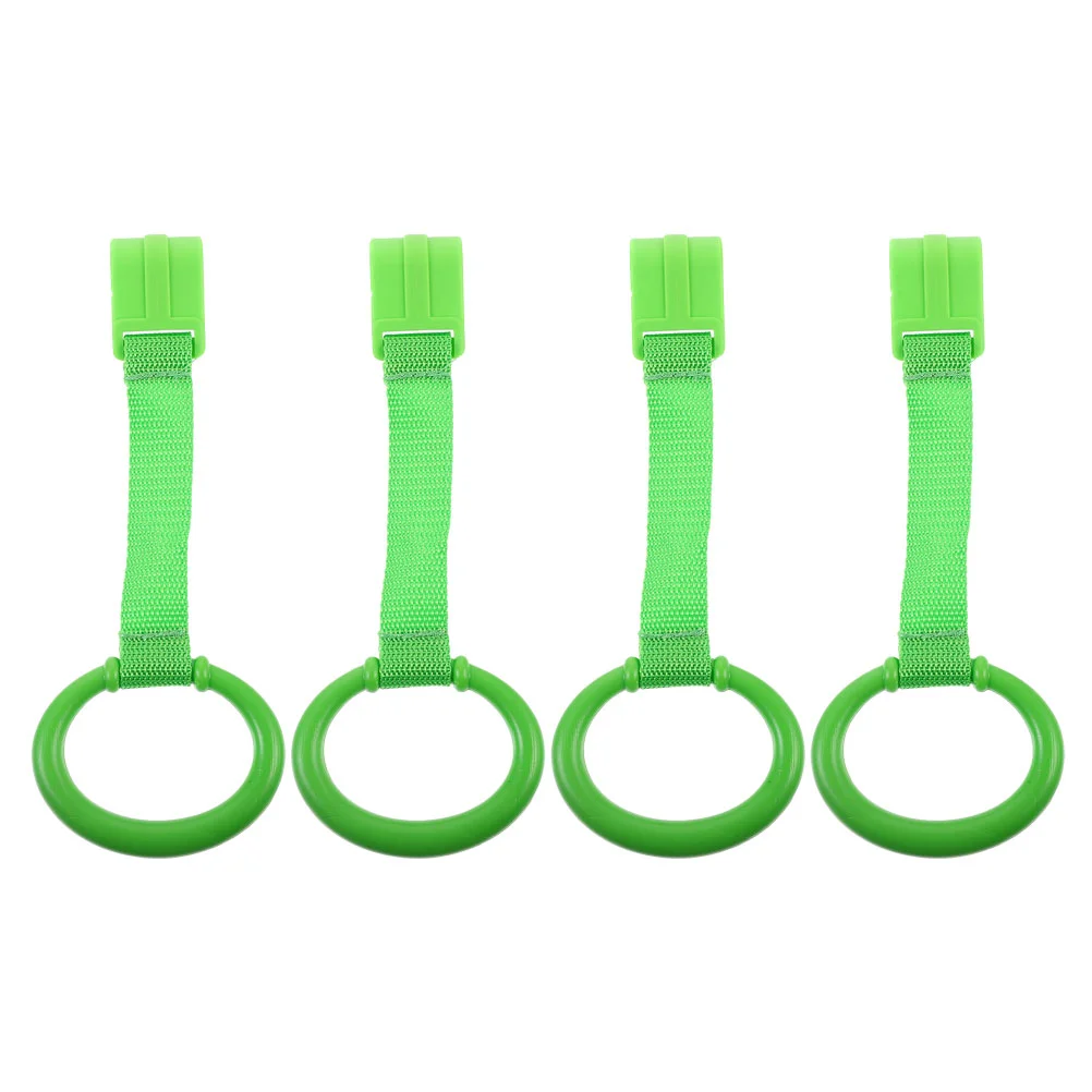 4 Pcs Walker Fence Baby Standing Pull Tab Handle Crib Rings Portable Nose Assistance Cribs