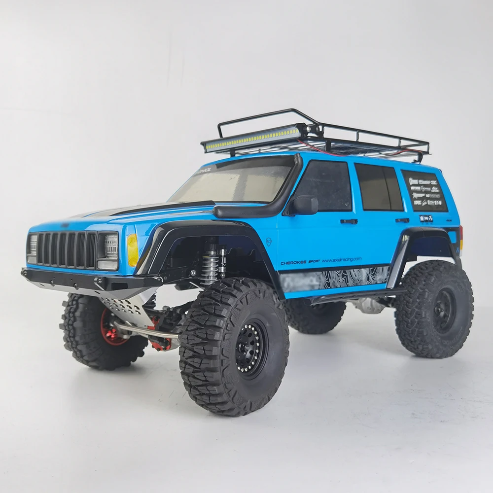 MIBIDAO portapacchi in metallo portapacchi con barra luminosa a LED per Axial SCX10 II 90046 I III Wrangler 1/10 RC Crawler ricambi auto