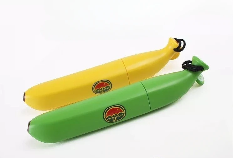 

Children's Umbrella Creative Solid Color Banana Folding Umbrella Quick Drying with Shell Practical Kindergarten Gift Custom Logo
