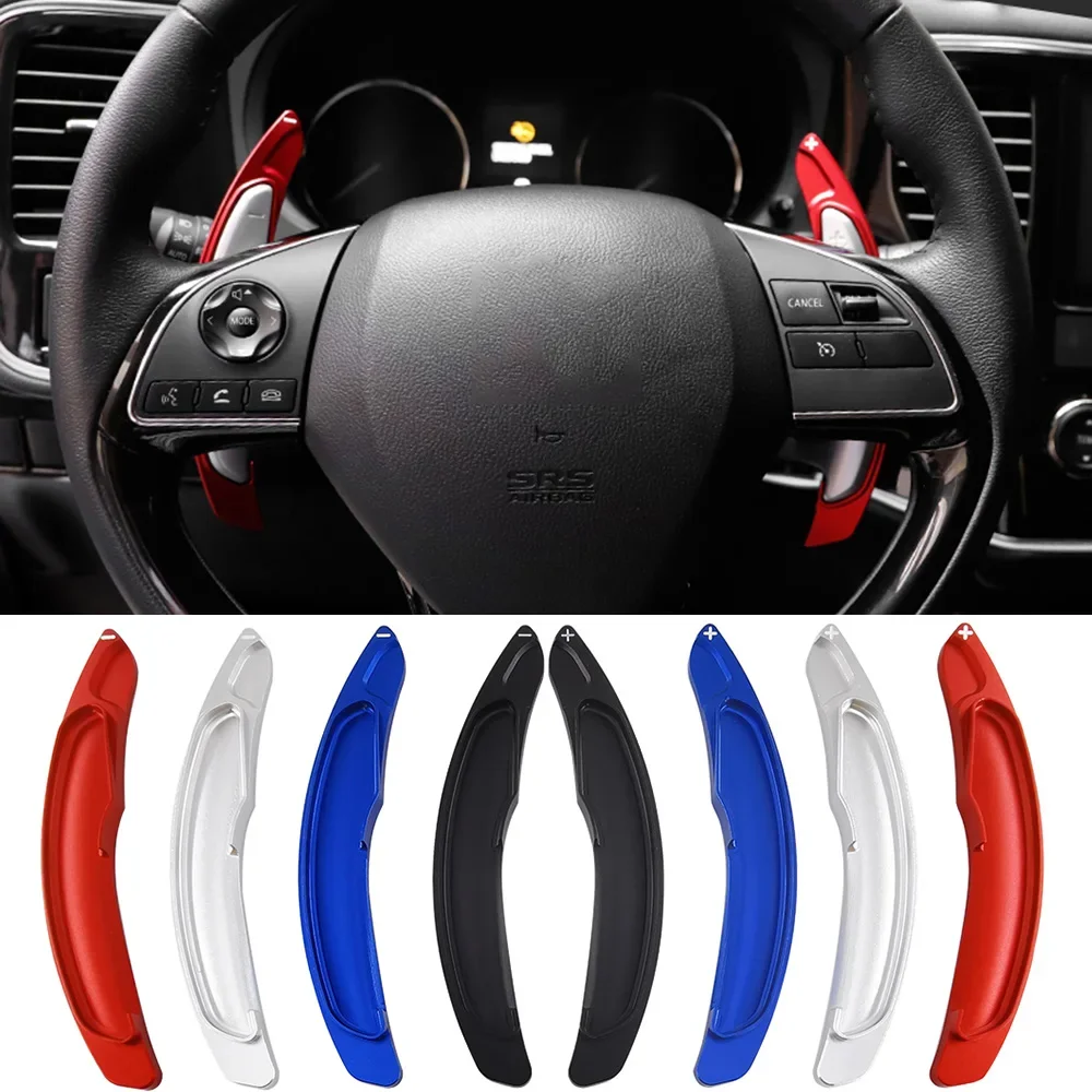 

For Mitsubishi Lancer Outlander PHEV Pajero Sport RVR ASX Delica D:5 L200 Car Steering Wheel Shifter Paddle DSG Extender Sticker