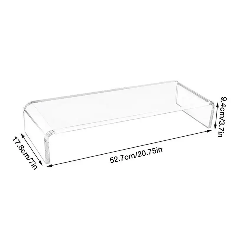 Imagem -06 - Acrílico Monitor Stand Riser Clear Monitor de Computador Base Ponderada Teclado Suporte para Laptop Casa Escritório Acessórios