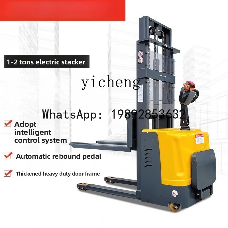 X7  Fully Electric Forklift Small 1.5 Ton Walkie Pallet Truck 2T Stand Riding Hydraulic Loader