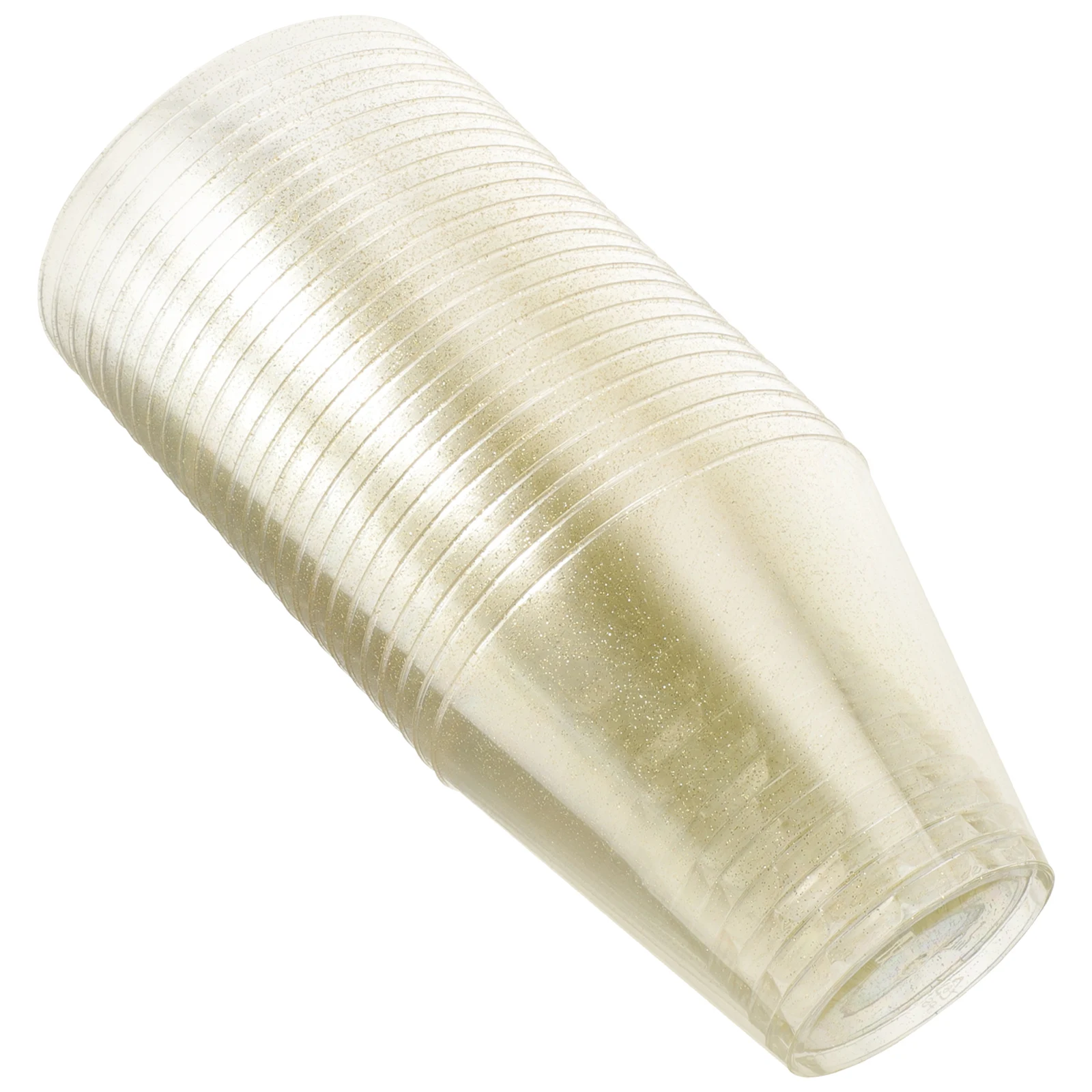 

25 Pcs Golden Powder Air Cup Red Wine Cups Glitter Plastic Water Soda Disposable Drinkware