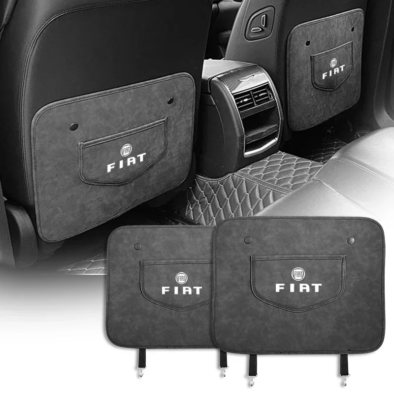 Car Seat Back Protector Cover Anti-Dirty Pad For Fiat 500 Panda Freemont Abarth Argo Punto Uno Doblo Stilo Bravo Ducato Pondo FR