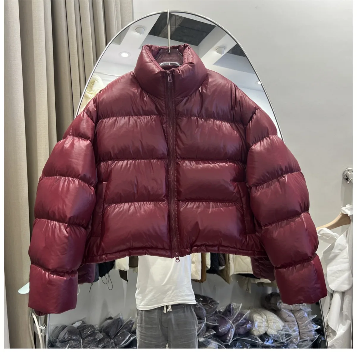 Women's Winter New Style Short Down Jacket Bread Thickened Loose Fit Warm White Duck Down Outerwear Comfortable Fashionable