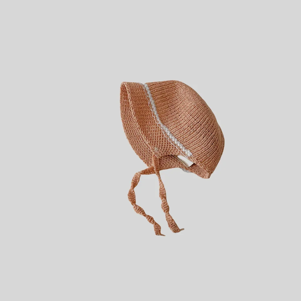 قبعة صياد قطنية مخططة على الطراز الكوري لربيع وصيف 2025 للأطفال الصغار رقيقة قابلة للتنفس وأنيقة للحماية من الشمس