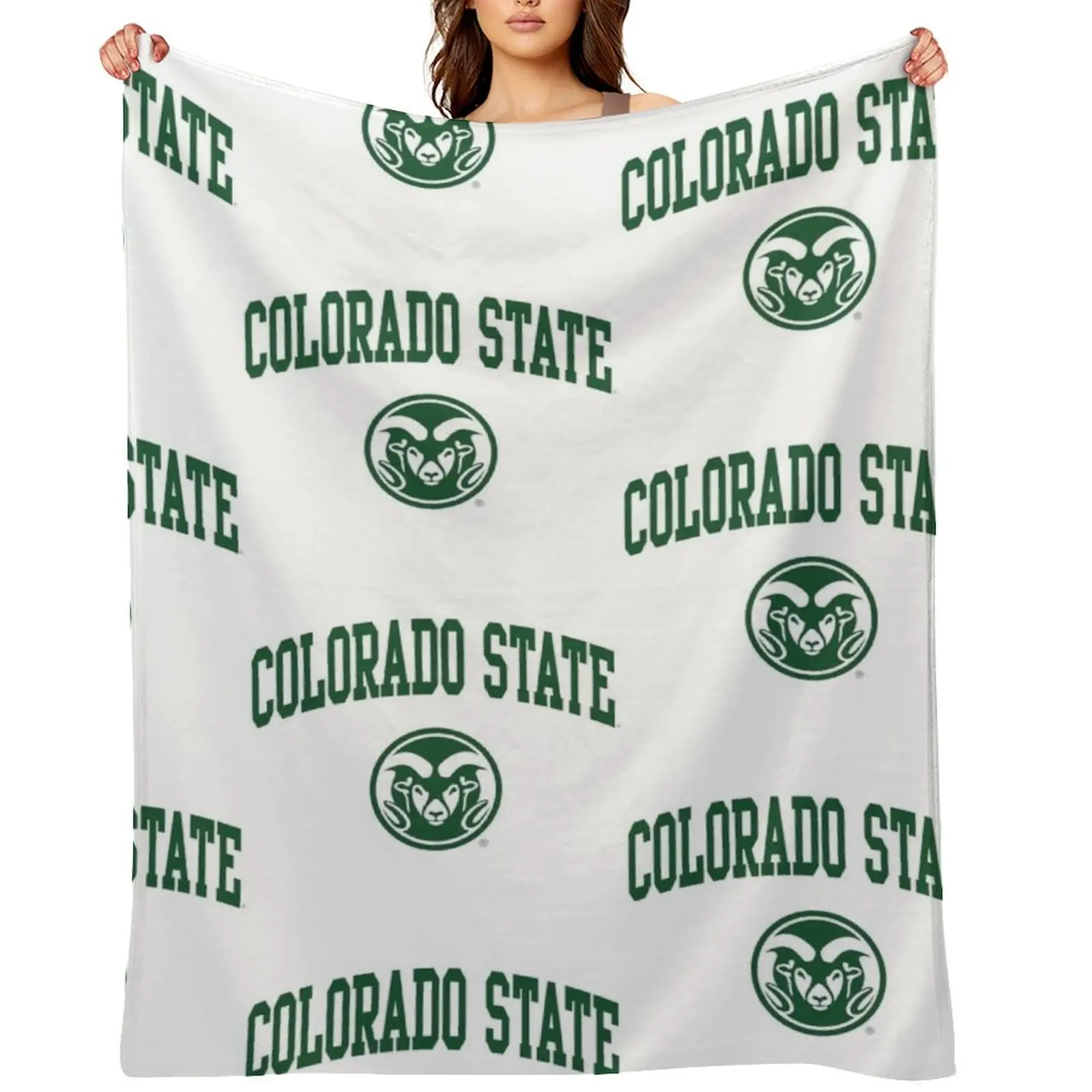 Colorado State University Throw Blanket Flannel Fabric Single Loose Winter beds Blankets