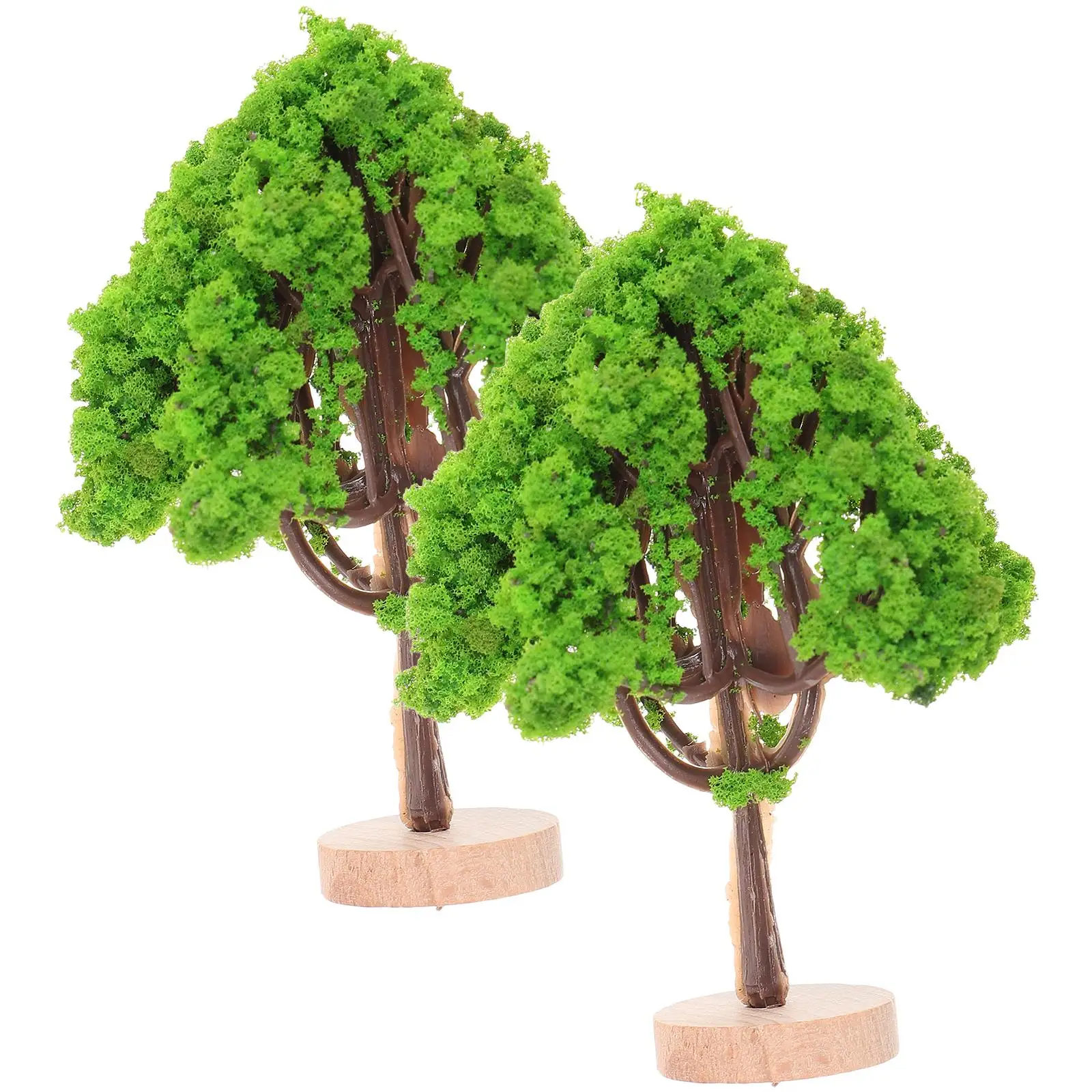 

2 Pcs Miniature Landscape Trees Artificial Plants Simulation Decorations for Desk Living Room Christmas Party Sand Table
