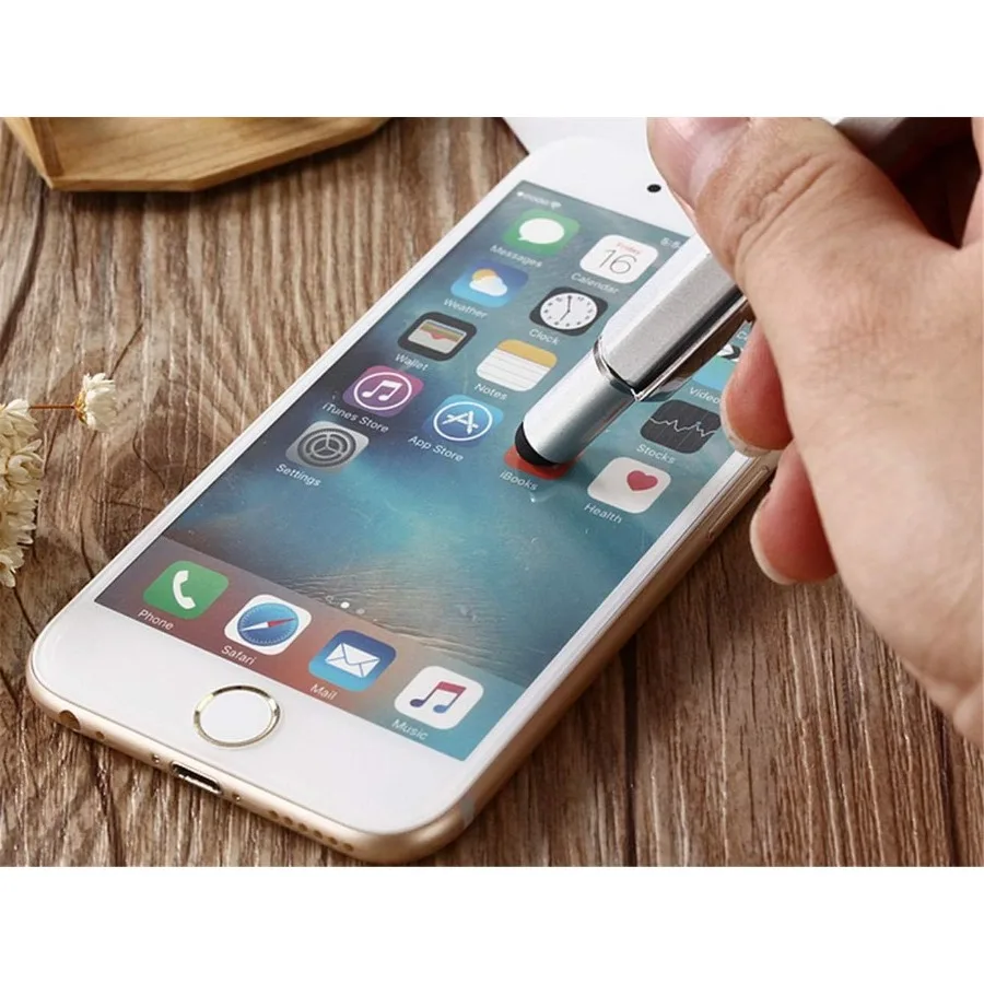 6 in 1 Multifunction Tool Pen with Ballpoint Pen Touch Screen Stylus Ruler Spirit Level Flat-head and Phillips Screwdriver for