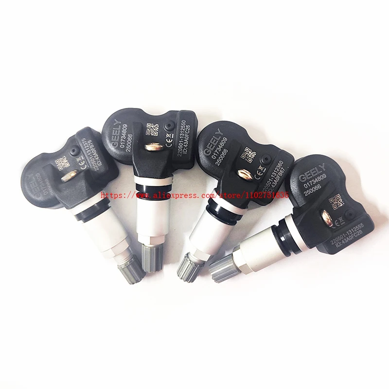 4PCS Original 433MHz TPMS Tire Pressure Sensor 1017034809 For Geely Coolray SX11 2018 2019 2020 2021 2022 PHEV EPro