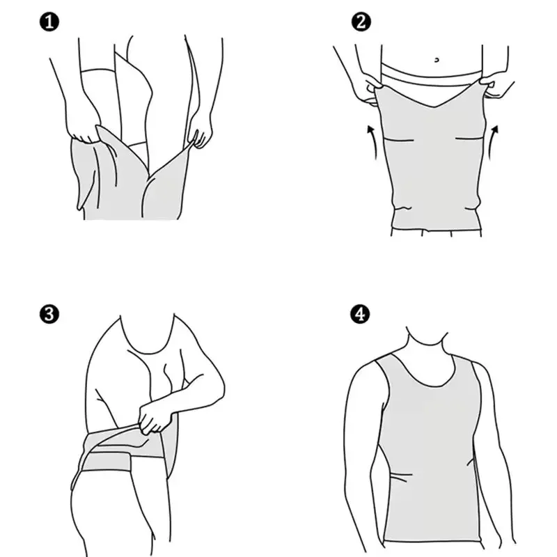1 Stück Herren-Kompressionsweste, nahtloser Taillentrainer, Tank-Top, Body Shaper, Unterhemd zur Bauchkontrolle und Gewichtsabnahme – Detail 5