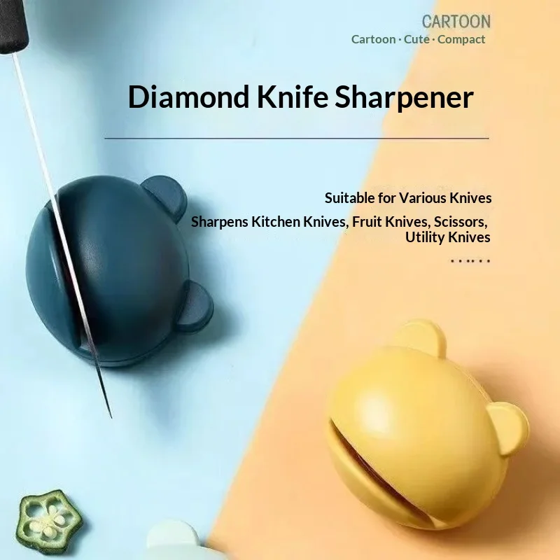 Sharpener Kitchen Household Kitchen Knife Blade Outdoor Mini Portable Multifunction Sharpening Stone Cartoon Ear Frog Shaped